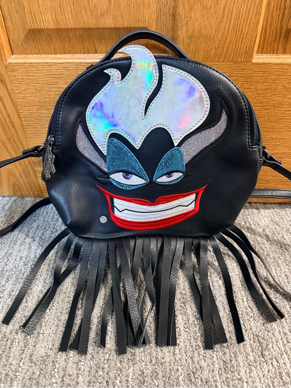 Ursula Novelty Fringe Crossbody Bag with Iridescent Accent